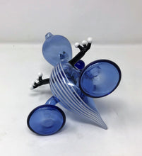 Collectible Handmade Thick Glass  6" Rig 14mm Slide Bowl = Blue Character