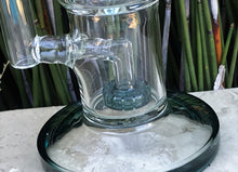 13" Thick Glass Rig Double Shower Perc & Dome Perc w/14mm Male Quartz Banger - Fern