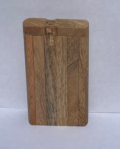 Natural Wood 4" Swivel Top Stash Box Container 2-Aluminum Bats Cleaning & Tool