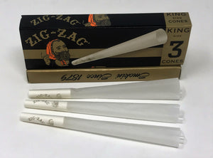Zig Zag King Size Paper Cones (2 Packs = 6 Cones)