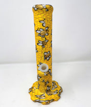10" Unbreakable Silicone straight Bong Honeycomb & Bee Design