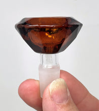 14mm Male Thick Amber Diamond Large Bowl