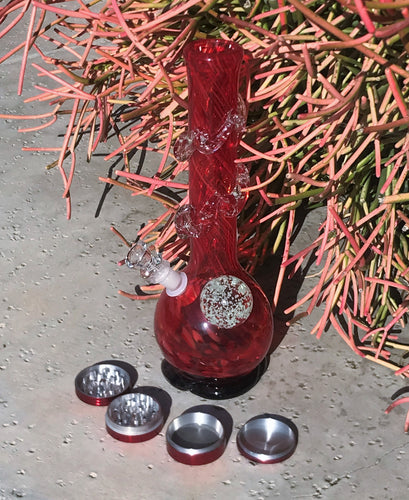 Thick Heavy Soft Red Glass 13