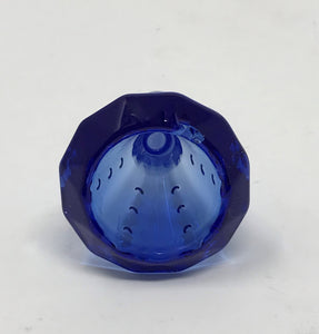 14mm Male Thick Glass Cone Shape Herb Slide Bowl - All Blu 4 Yu