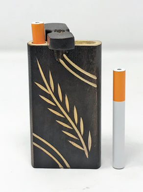 Dark Quality Wood Best Dugout with 2 x Aluminum Pipes - Volo Smoke and Vape