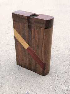 3" Pocket Size Natural Wood Dugout/Stash Box includes Metal Bat One Hitter & Cleaning Tool