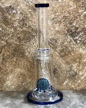 Thick Glass 10" Straight Rig w/Mosaic Implosion Design, Shower Perc & Quartz Banger + Bowl