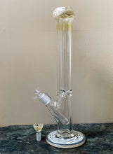 Best Thick Heavy 16" Straight Bong Fumed Glass Beautiful Design 2-Bowls