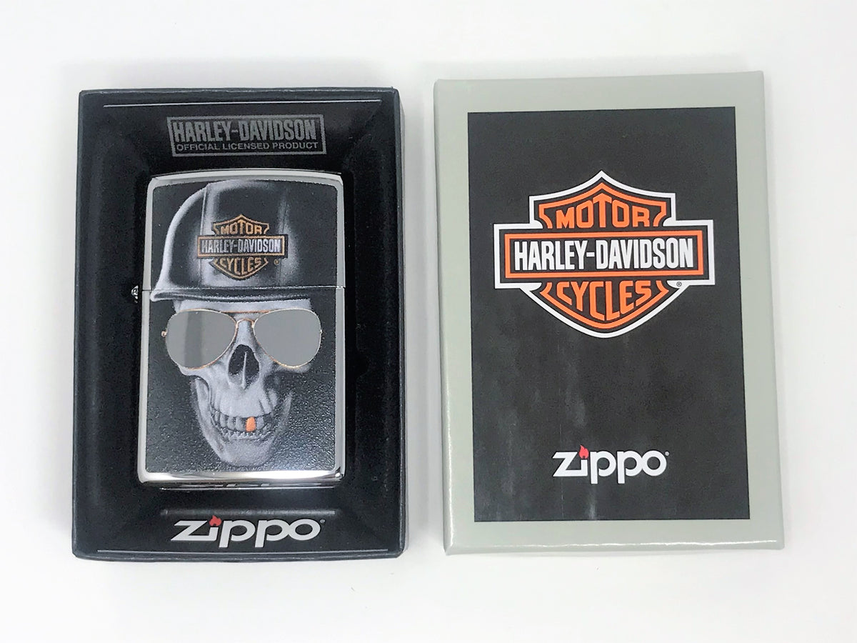 Harley-Davidson Motor Cycles Logo - Edgy Skull Design - Indoor Outdoor