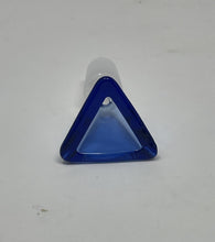 14MM Male Thick Transparent BLUE Glass Triangle Bowl