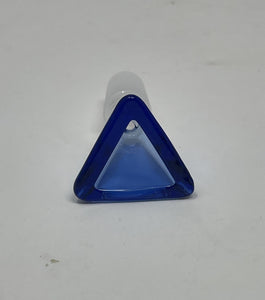 14MM Male Thick Transparent BLUE Glass Triangle Bowl