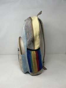 Large All Natural Pure Hemp Multi Pockets Laptop Backpack - Turtle Design