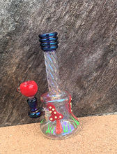 Collectible Handmade Thick Glass 8" Bong Mushroom design