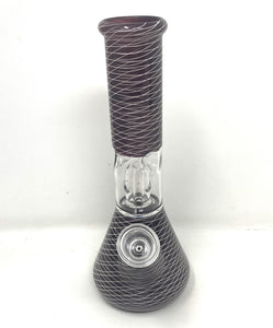 8" Beaker Dome Percolator Glass Bong Ice catchers Slide Stem with Bowl