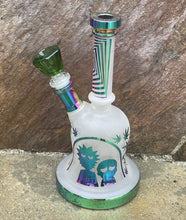 Collectible Frosted & Iridescent Thick Glass 8.5" Bong - Character Design