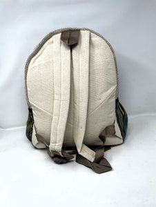 Natural Handmade Large Multi Pocket Hemp Nepal Backpack (THC FREE)