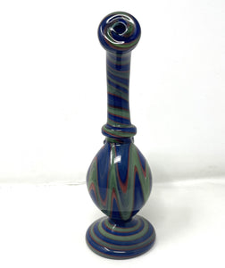 Beautiful Handmade Swirl colors Thick Glass 8.5" Bubbler