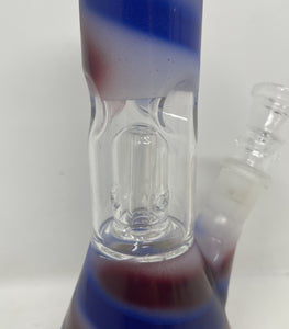 8" Beaker Dome Percolator Glass Bong Ice catchers Slide Stem with Bowl