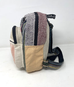 Himalayan Pure Hemp Mini Backpack with Tassels