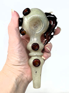 Collectible Unique Handmade Thick Glass 6" Hand pipe