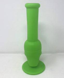 Thick Silicone Detachable Unbreakable 11" Skull Design Bong w/Glass Horn Bowl