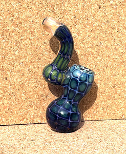 Beautiful Handmade Design Thick Glass 5 1/4" Bubbler