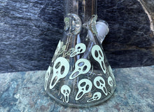 13" Collectible Heavy Beaker Bong and Glows in the Dark/Skulls 14mm Slide Bowls - BOO!
