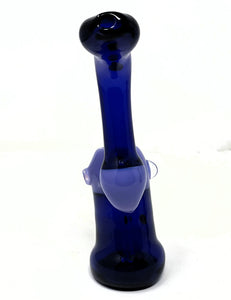 Thick Glass Large 8" Bubbler - Black & Lavender