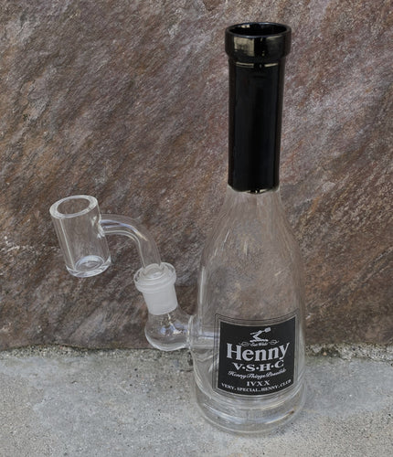 Collectible 7.5 Thick Glass Bong with Percolator Bottle Shaped w/Quartz Banger