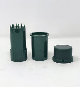 Solid Green Storage Container w/ Built-In Grinder