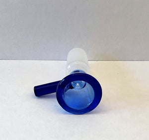 14mm Male thick blue glass bowl wit star screen built in