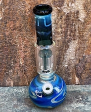 Beautiful Thick Glass Globe Base 10.5" Bong 6 Arm Tree Perc