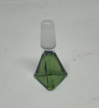 14MM Male Thick Transparent Green Glass Triangle Bowl