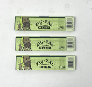 ZIG-ZAG Organic Vegan Hemp Rolling Papers - King Size Slim (3 Pack)