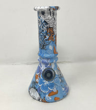 Collectible 6" Beaker Bong Grinder, Metal Hand Pipe Skull Derby Rules Design Set