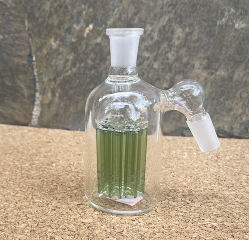 45 Degree14mm Male Thick Glass Ash Catcher,8 arm Tree Perc