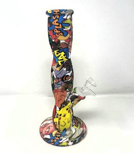 Thick Silicone Straight 10.5" Bong Pikachu Design