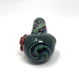 Beautiful Collectible Handmade Thick Glass 5" Hand Pipe
