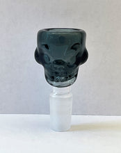 14mm Male Thick Black Glass Skull Large Bowl