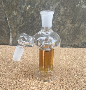 45 Degree14mm Male Thick Glass Ash Catcher,8 arm Tree Perc