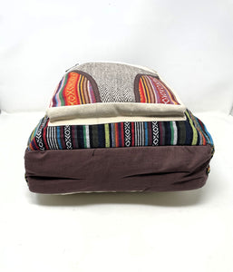 Natural Handmade Large Multi Pocket Hemp Nepal Backpack (THC FREE)