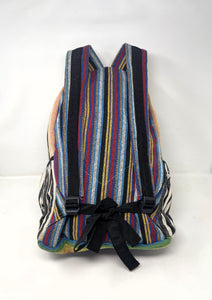 All Natural Pure Hemp Handmade Multi Pocket Large Laptop Backpack -Heart Design