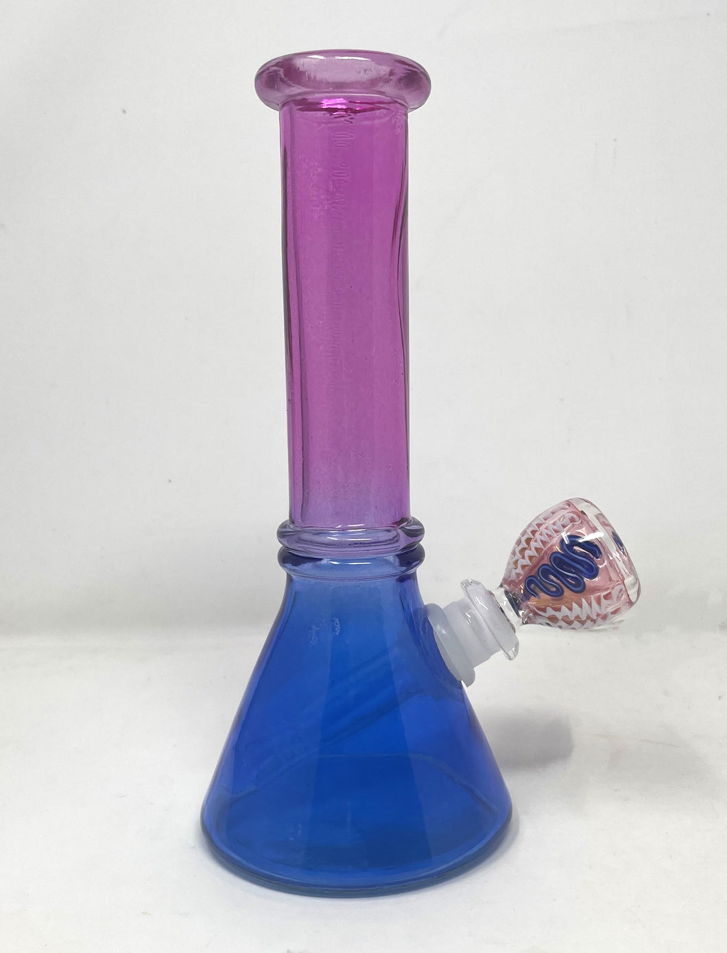 Thick Transparent Blue & Pink Glass 8