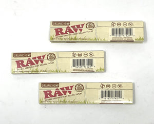 Raw King Size Slim Organic Hemp Rolling Papers 3 packs