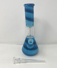 8" Glass Beaker Bong Dome Perc Ice Catchers Slide in stem with Bowl