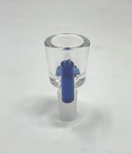 Beautiful Thick Glass 14mm Male Bowl with Blue Glass Screen built in