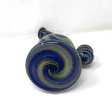 Beautiful Handmade Swirl colors Thick Glass 8.5" Bubbler