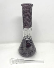 8" Beaker Dome Percolator Glass Bong Ice catchers Slide Stem with Bowl