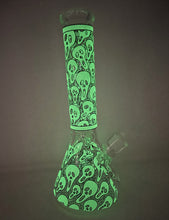 Best 14" Thick Glass Beaker Bong Glow in the Dark Skulls 14mm Bowl