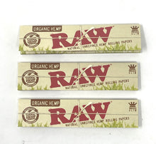 Raw King Size Slim Organic Hemp Rolling Papers 3 packs